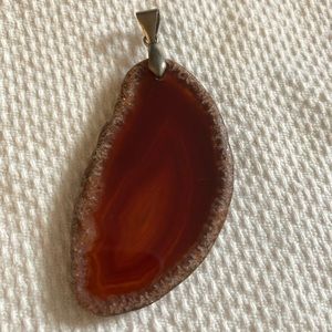 Geode Agate Slice Pendant
